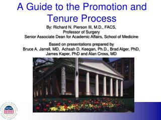 A Guide to the Promotion and Tenure Process