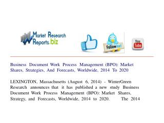 Business Document Work Process Management (BPO): Market Shar