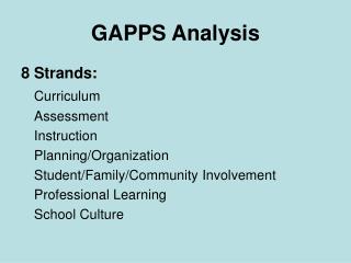 GAPPS Analysis