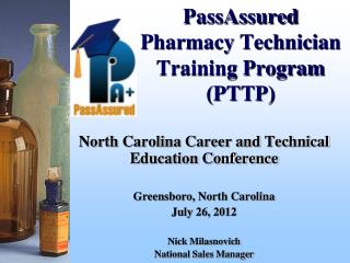 PassAssured Pharmacy Technician Training Program (PTTP)