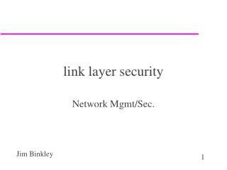 link layer security