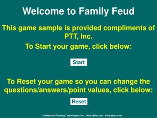 Welcome to Family Feud