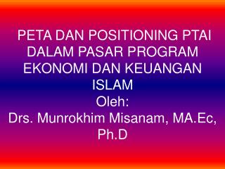 SIGNIFIKANSI EKONOMI ISLAM