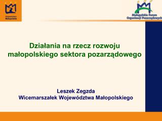Działania na rzecz rozwoju małopolskiego sektora pozarządowego