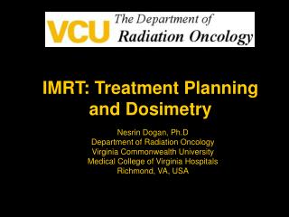 IMRT: Treatment Planning and Dosimetry