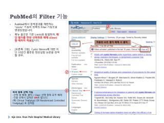 PubMed 의 Filter 기능