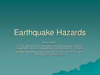 Earthquake Hazards