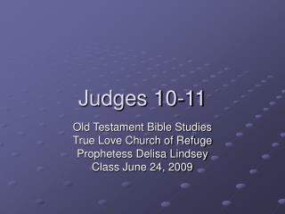 Judges 10-11