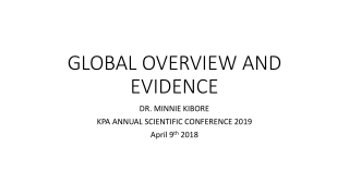 GLOBAL OVERVIEW AND EVIDENCE