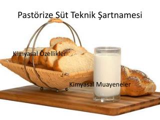 Pastörize Süt Teknik Şartnamesi