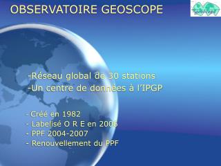 OBSERVATOIRE GEOSCOPE