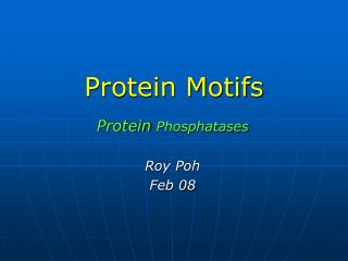 Protein Motifs