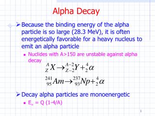 Alpha Decay