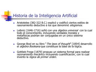 Historia de la Inteligencia Artificial