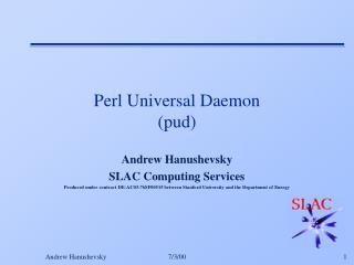 Perl Universal Daemon (pud)