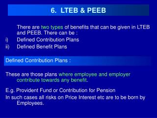 6. LTEB &amp; PEEB