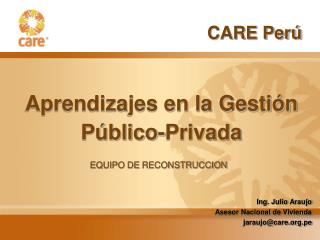 Aprendizajes en la Gestión Público-Privada