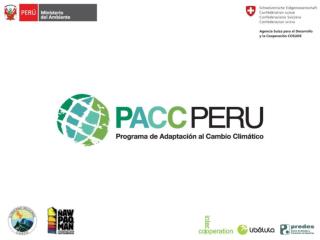 “Economía del Cambio Climático en Cusco y Apurímac” Escenarios socioeconómicos al 2030