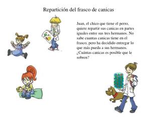 Repartición del frasco de canicas