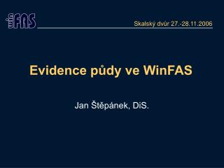 Evidence půdy ve WinFAS