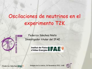 Oscilaciones de neutrinos en el experimento T2K