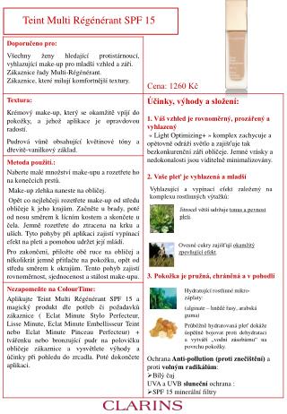 Teint Multi Régénérant SPF 15