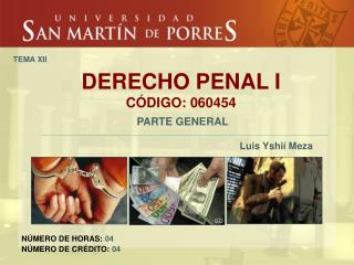 DERECHO PENAL I CÓDIGO: 060454