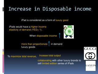 Increase in Disposable income