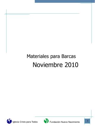 Materiales para Barcas Noviembre 2010