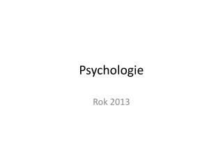 Psychologie