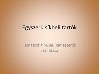 Egyszerű síkbeli tartók