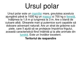 Ursul polar