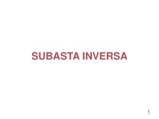 SUBASTA INVERSA