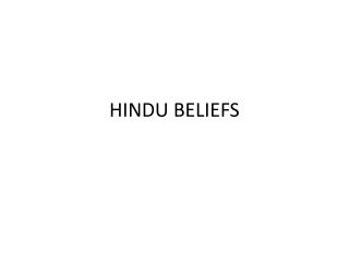 HINDU BELIEFS