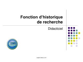 Fonction d’historique de recherche