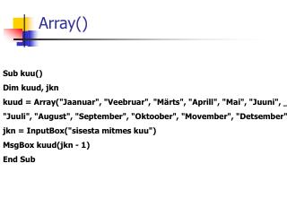 Array()