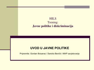 HILS Trening: Javne politike i diskriminacija