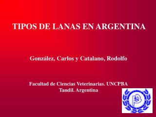 TIPOS DE LANAS EN ARGENTINA