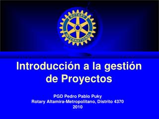 Introducción a la gestión de Proyectos