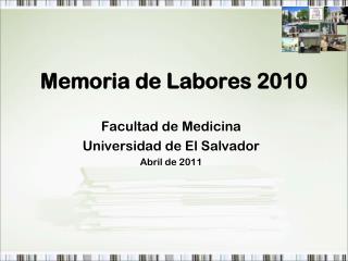 Memoria de Labores 2010