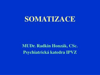 SOMATIZACE