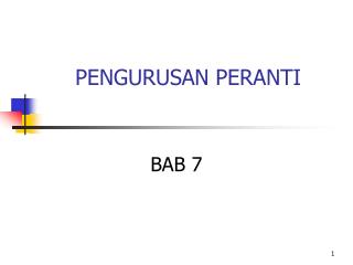 PENGURUSAN PERANTI