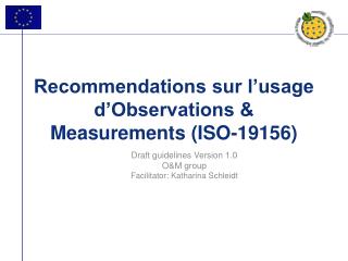 Recommendations sur l’usage d’Observations &amp; Measurements (ISO-19156)