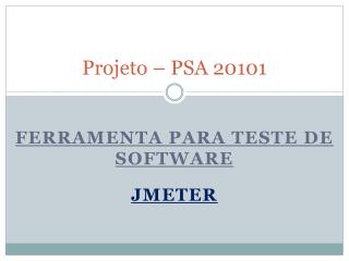 Projeto – PSA 20101