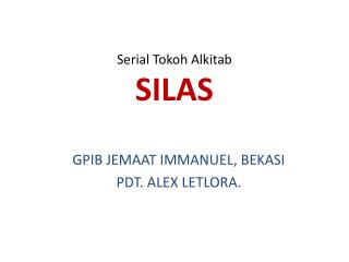 Serial Tokoh Alkitab SILAS