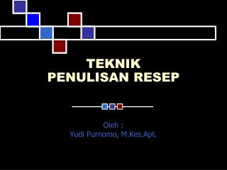 TEKNIK PENULISAN RESEP