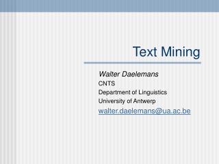 Text Mining