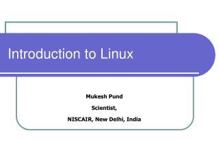 Introduction to Linux
