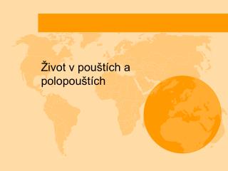 Život v pouštích a polopouštích