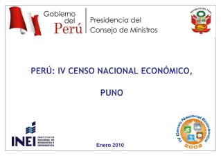 PERÚ: IV CENSO NACIONAL ECONÓMICO, PUNO